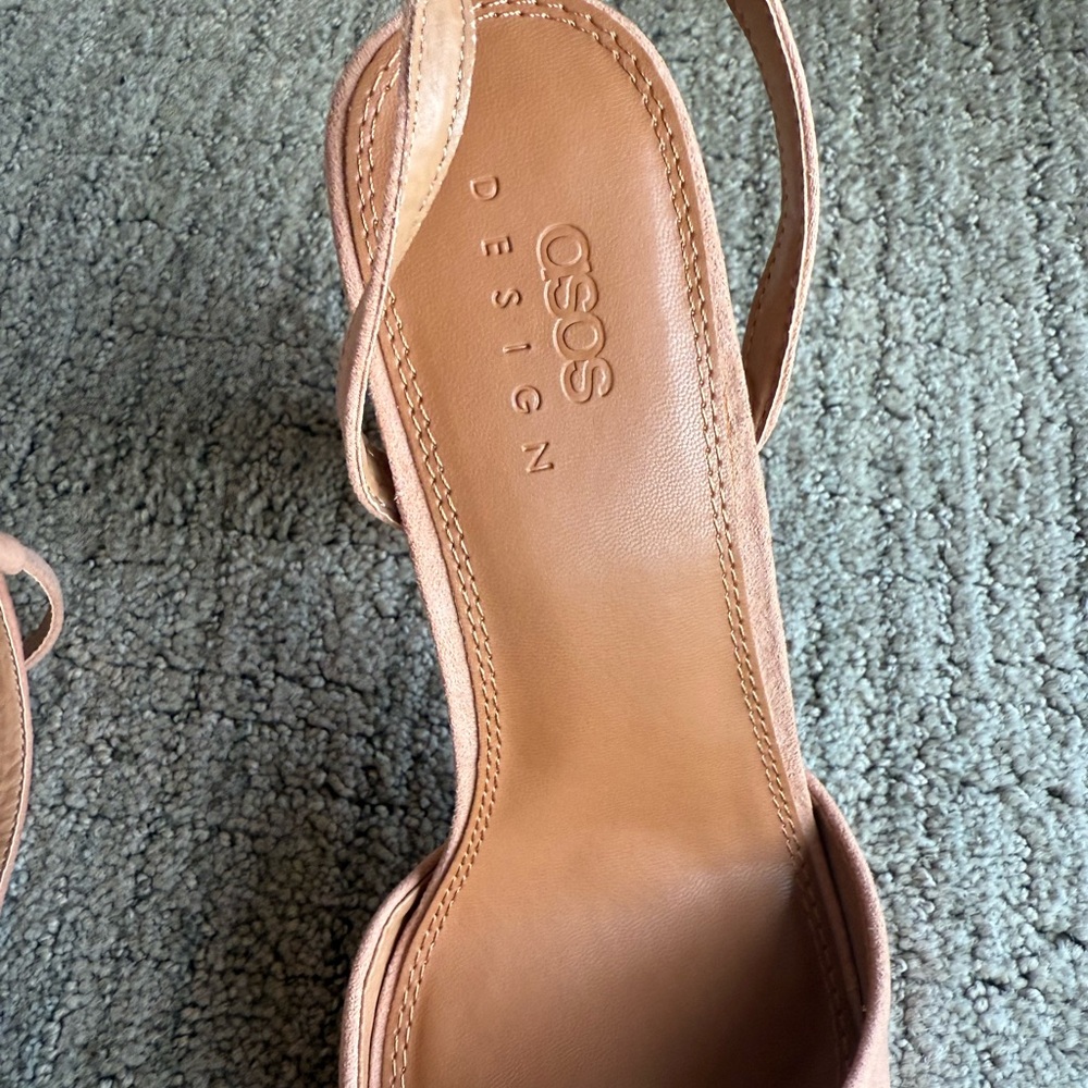 ASOS Design Nude Rhinestone Block Heel Sandals — NEW, NEVER WORN! - Picture 5 of 5